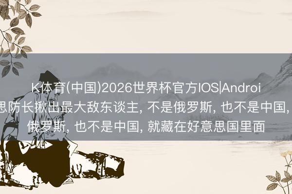 K体育(中国)2026世界杯官方IOS|Android手机app下载 好意思防长揪出最大敌东谈主， 不是俄罗斯， 也不是中国， 就藏在好意思国里面