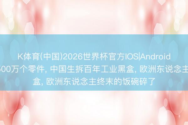 K体育(中国)2026世界杯官方IOS|Android手机app下载 2500万个零件， 中国生拆百年工业黑盒， 欧洲东说念主终末的饭碗碎了