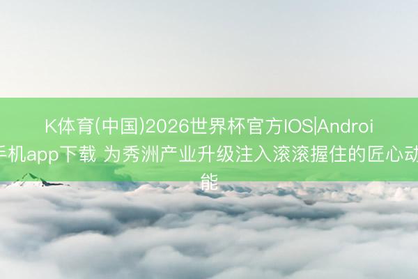 K体育(中国)2026世界杯官方IOS|Android手机app下载 为秀洲产业升级注入滚滚握住的匠心动能
