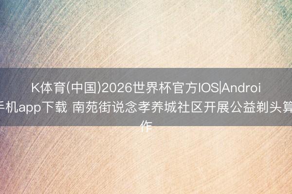 K体育(中国)2026世界杯官方IOS|Android手机app下载 南苑街说念孝养城社区开展公益剃头算作
