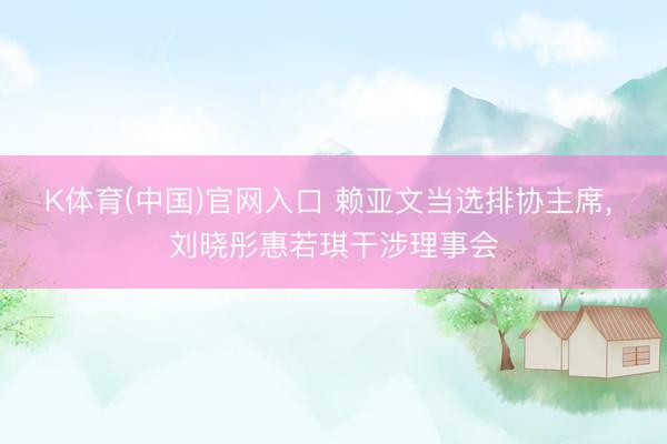 K体育(中国)官网入口 赖亚文当选排协主席， 刘晓彤惠若琪干涉理事会