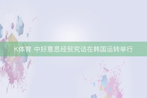 K体育 中好意思经贸究诘在韩国运转举行
