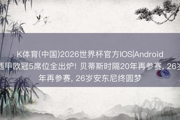 K体育(中国)2026世界杯官方IOS|Android手机app下载 西甲欧冠5席位全出炉! 贝蒂斯时隔20年再参赛， 26岁安东尼终圆梦