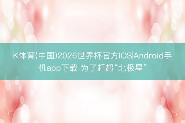 K体育(中国)2026世界杯官方IOS|Android手机app下载 为了赶超“北极星”