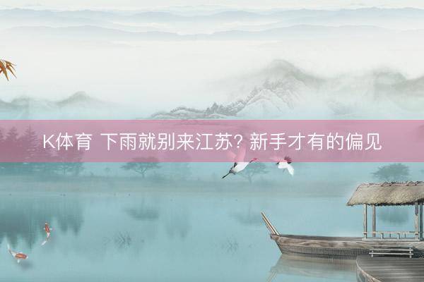 K体育 下雨就别来江苏? 新手才有的偏见