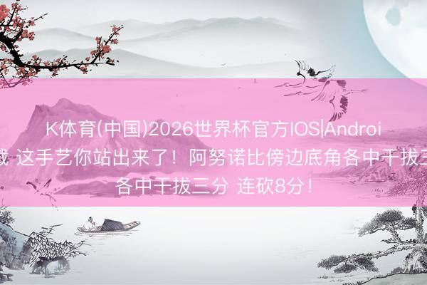 K体育(中国)2026世界杯官方IOS|Android手机app下载 这手艺你站出来了！阿努诺比傍边底角各中干拔三分 连砍8分！