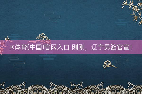 K体育(中国)官网入口 刚刚，辽宁男篮官宣！